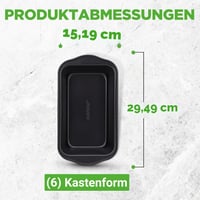 Sada 6 kusov foriem na pečenie chleba NutriChef – Prémiová súprava foriem z uhlíkovej ocele s nepriľnavým povrchom, 30,5x16x8,6 cm, vhodné do rúry do 230 °C, bez PFOA 6