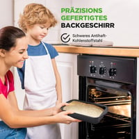 Sada 6 kusov foriem na pečenie chleba NutriChef – Prémiová súprava foriem z uhlíkovej ocele s nepriľnavým povrchom, 30,5x16x8,6 cm, vhodné do rúry do 230 °C, bez PFOA 5