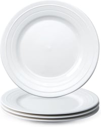NUTRIUPS 27cm Fehér Kerámia Tányér Szett 4 Személyre, Jantar és Pasta Tányér 1