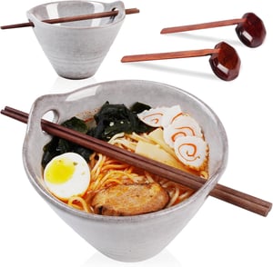 NUTRIUPS keramički set zdjela za ramen, 700 ml, 2 kom - siva