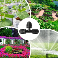 Nuyoah 1/2 Colos Micro Drip T Csatlakozó 13mm Öntözőcsatornához Barbed Tee Elosztó 6