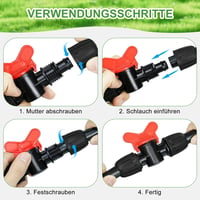 Nuyoah 1/2" Csepegtetőrendszer Zárócsap 10db 13-16mm Csepegtetőcsörhöz Golyóscsap Vízsugár Szabályozó 3
