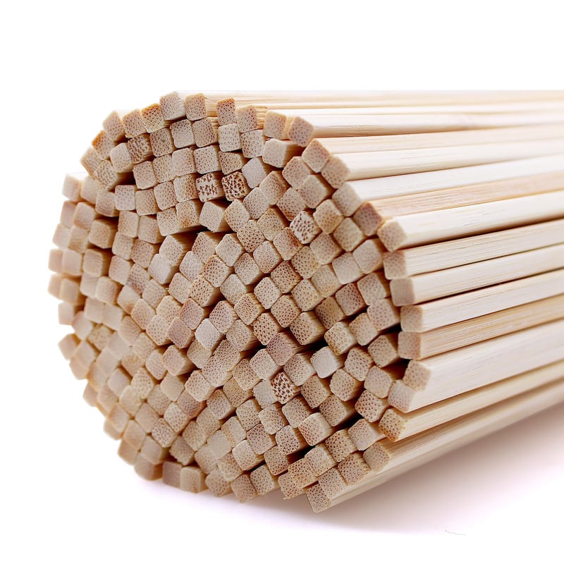 NVGFTG Paličky na cukrovú vatu 200 ks – 300 x 4 mm Štvorhranné drevené paličky na cukrovú vatu, ručné práce a DIY projekty