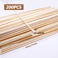 NVGFTG Paličky na cukrovú vatu 200 ks – 300 x 4 mm Štvorhranné drevené paličky na cukrovú vatu, ručné práce a DIY projekty 2