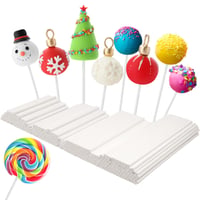 Bețe pentru Cake Pops NVGVUP, 400 bucăți, mâner din hârtie albă, dimensiuni de 8 cm, 10 cm, 12 cm, 15 cm, pentru decorarea prăjiturilor 1
