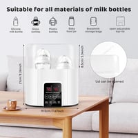 NWOUIIAY Cumisüveg Melegítő és Sterilizáló LCD Kijelzővel Gyors Felmelegítés Defrost Funkcióval 5