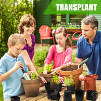 NXPZ 100 buc. Tăvițe de răsaduri din plastic, ghivece pătrate de 7 cm, cu orificii multiple de drenaj, pentru orhidee, cactuși, plante suculente, răsaduri de legume, butași și transplantare 6