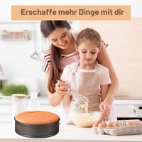 Set 3 Forme de Tort cu Arc NYOSLB - 18 cm / 20 cm / 22 cm, Formă de Copt Rotundă cu Bază Detașabilă, Antiscurgere, pentru Pâine și Tort, Antracit 7