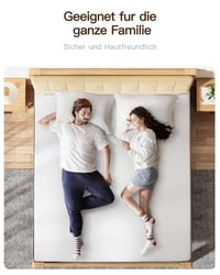Topper saltea Nytral 180x200 cm H3 H4 7,5 cm spumă cu gel, certificat OEKO-TEX, respirabil și lavabil, pentru canapea extensibilă, pat boxspring, rulotă 7