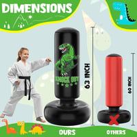 NZQXJXZ 160 cm Dinoszaurusz Boxzsák Gyerekeknek Ökölvívó Kesztyűvel 2
