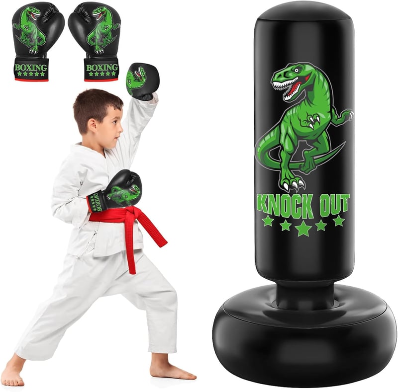 NZQXJXZ 160 cm Dinoszaurusz Boxzsák Gyerekeknek Ökölvívó Kesztyűvel