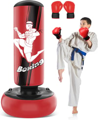 NZQXJXZ 165 cm-es Felfújható Boxzsák Gyerekeknek Edzőkesztyűvel MMA Karate Taekwondo 1