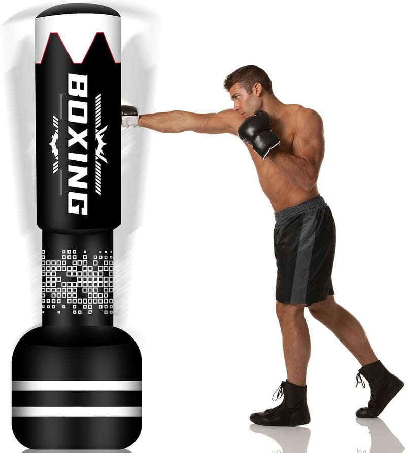 NZQXJXZ 180 cm Álló Boxzsák Edzéshez - Freestanding Punch Bag MMA Muay Thai Edzéshez