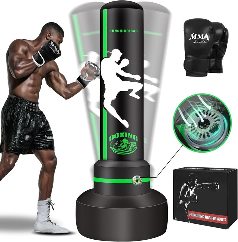 NZQXJXZ 180 cm Álló Boxzsák Felnőtteknek Kesztyűvel és Pumpa Edzéshez