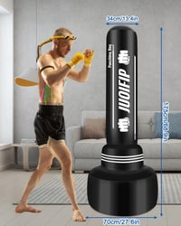 NZQXJXZ 180 cm Felnőtt Szabadon Álló Boxzsák - Felfújható Edzőzsák MMA, Muay Thai és Fitness Edzéshez, PVC Anyagból - b, 180 cm, Punching bag 4