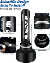 NZQXJXZ 180 cm Felnőtt Szabadon Álló Boxzsák - Felfújható Edzőzsák MMA, Muay Thai és Fitness Edzéshez, PVC Anyagból - b, 180 cm, Punching bag 3