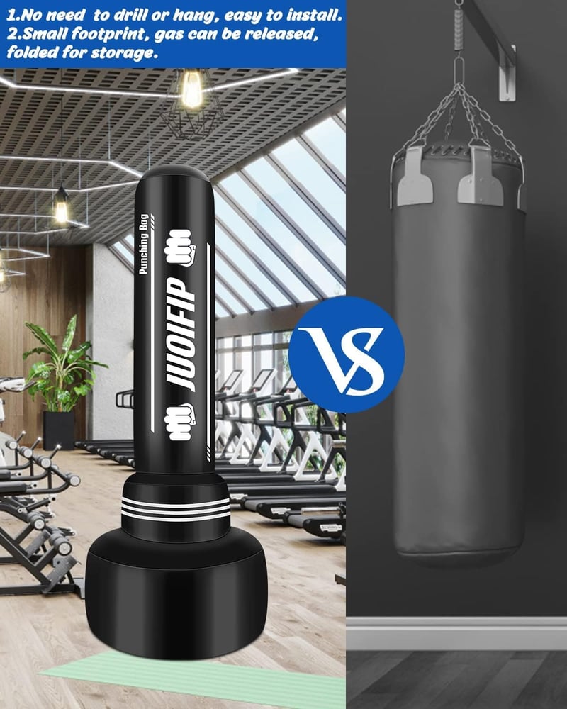 NZQXJXZ 180 cm Felnőtt Szabadon Álló Boxzsák - Felfújható Edzőzsák MMA, Muay Thai és Fitness Edzéshez, PVC Anyagból - b, 180 cm, Punching bag