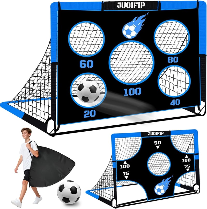 NZQXJXZ 3 az 1-ben gyerek futballkapu 150x120 cm cserélhető hálóval és labdával
