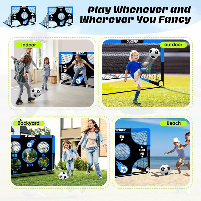 NZQXJXZ 3 az 1-ben gyerek futballkapu 150x120 cm cserélhető hálóval és labdával