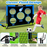 NZQXJXZ 3 az 1-ben gyerek futballkapu 150x120 cm cserélhető hálóval és labdával 4
