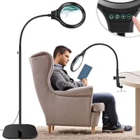 NZQXJXZ 3 az 1-ben nagyítólámpa LED-del, 30x10 nagyítás, rugalmas nyakkal, 36 LED, 3 szín mód 1