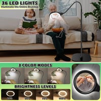 NZQXJXZ 3 az 1-ben nagyítólámpa LED-del, 30x10 nagyítás, rugalmas nyakkal, 36 LED, 3 szín mód 3
