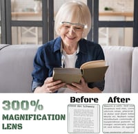 NZQXJXZ 300% Nagyító Szemüveg LED Világítással - USB Tölthető, Kéznélküli, Kékfény Szűrős Olvasó Nagyító Időseknek, Hobbikhoz, Kézművességhe 2