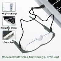 NZQXJXZ 300% Nagyító Szemüveg LED Világítással - USB Tölthető, Kéznélküli, Kékfény Szűrős Olvasó Nagyító Időseknek, Hobbikhoz, Kézművességhe 4
