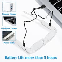 NZQXJXZ 300% nagyítószemüveg LED világítással, USB töltős olvasószemüveg kézmentesen 4