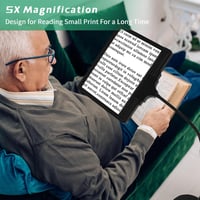 NZQXJXZ 5x Töltödhető Nagyítólámpa LED Állvánnyal, 43 Fényerős Lupa Olvasáshoz és Kézimunkához 2