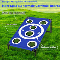 NZQXJXZ Cornhole vonkajšia hra, súprava s 8 vrecúškami a prenosnou taškou, do záhrady, na pláž, kempovanie, pre dospelých a rodiny, 3 x 2 stopy 2