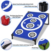 NZQXJXZ Cornhole vonkajšia hra, súprava s 8 vrecúškami a prenosnou taškou, do záhrady, na pláž, kempovanie, pre dospelých a rodiny, 3 x 2 stopy 3