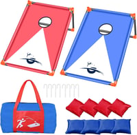 NZQXJXZ Cornhole szett 8 zsákkal, hordtáskával - kültéri játék felnőtteknek és gyerekeknek 1