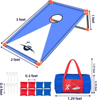 NZQXJXZ Cornhole szett 8 zsákkal, hordtáskával - kültéri játék felnőtteknek és gyerekeknek 3