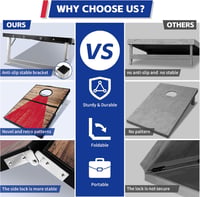 JUOIFIP 3x2 FT Alumínium Cornhole Szett 8 Zsákkal és Táskával 4