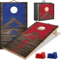 NZQXJXZ Összecsukható Cornhole szett 6 zsákkal és táskával kültéri játék 1