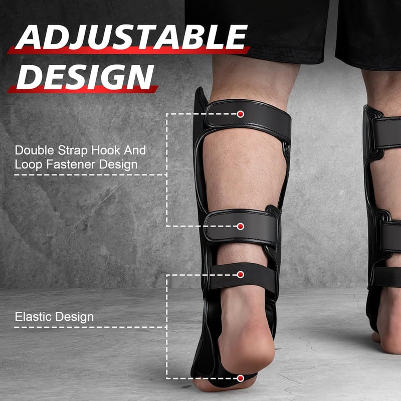 NZQXJXZ Sípcsont Védő 16oz Boxkesztyűvel, Muay Thai Lábvédelem Instep Védelemmel