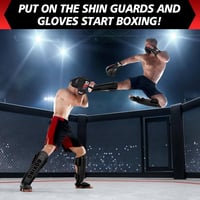 NZQXJXZ Sípcsont Védő 16oz Boxkesztyűvel, Muay Thai Lábvédelem Instep Védelemmel 7