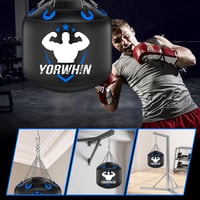 NZQXJXZ Vízzel Tölthető Boxzsák Állítható Fémláncokkal - 44 cm PVC Ütőzsák Felnőtteknek, MMA és Box Edzéshez, Hordozható Kivitel 7