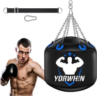 NZQXJXZ Vízzel Tölthető Boxzsák Állítható Fémláncokkal - 44 cm PVC Ütőzsák Felnőtteknek, MMA és Box Edzéshez, Hordozható Kivitel 1