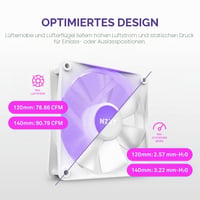 PC ventilátor NZXT F120 RGB Core 120mm s pripojením cez hub - biely 3