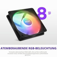 NZXT F120 RGB Core 120mm RGB PC ventilátor s montážou na hub – čierny 2