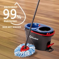 O-Cedar RinseClean rotačný mop s vedrom a systémom na čistú vodu, odstráni 99 % baktérií, na umývanie podláh 6