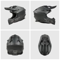 Cască Motocross O'Neal C-SRS MX Enduro, carcasă ABS, căptușeală interioară detașabilă și lavabilă, închidere Microlock, pentru adulți, negru, mărimea M 5