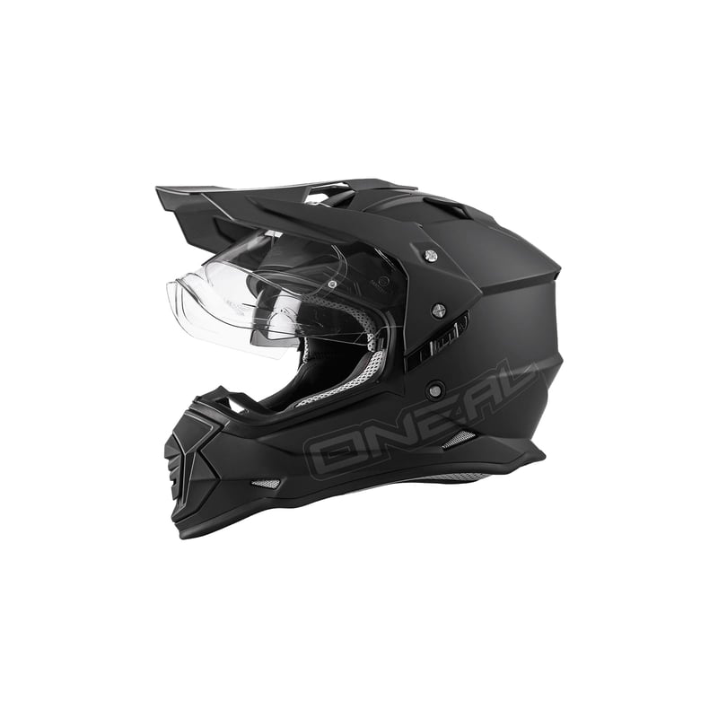 Enduro motocyklová prilba O'NEAL Sierra Helmet Flat V.23, čierna, veľkosť XL, ABS škrupina, s vnútornou slnečnou clonou, vetracími otvormi, mierne
