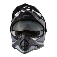 Integrálna moto prilba O'Neal Sierra R V.24 so vstavanou slnečnou clonou - čierna/sivá - veľkosť S 2