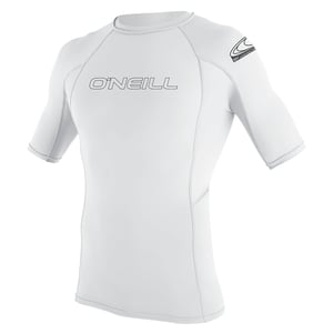 O'Neill Basic Skins muška majica za plivanje s kratkim rukavima i UV zaštitom - bijela, veličina L