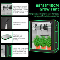 Oairgico 55x40x65cm Grow Tent Megfigyelő Ablakkal és Szellőztetéssel 2