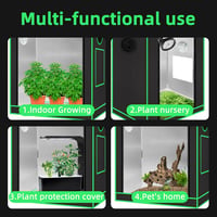 Oairgico 55x40x65cm Grow Tent Megfigyelő Ablakkal és Szellőztetéssel 8