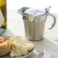 Nerezová termoska na omáčku Oak & Steel Premium 480 ml, dvojstenná, s výklopným vekom a darčekovou krabičkou, strieborná 8